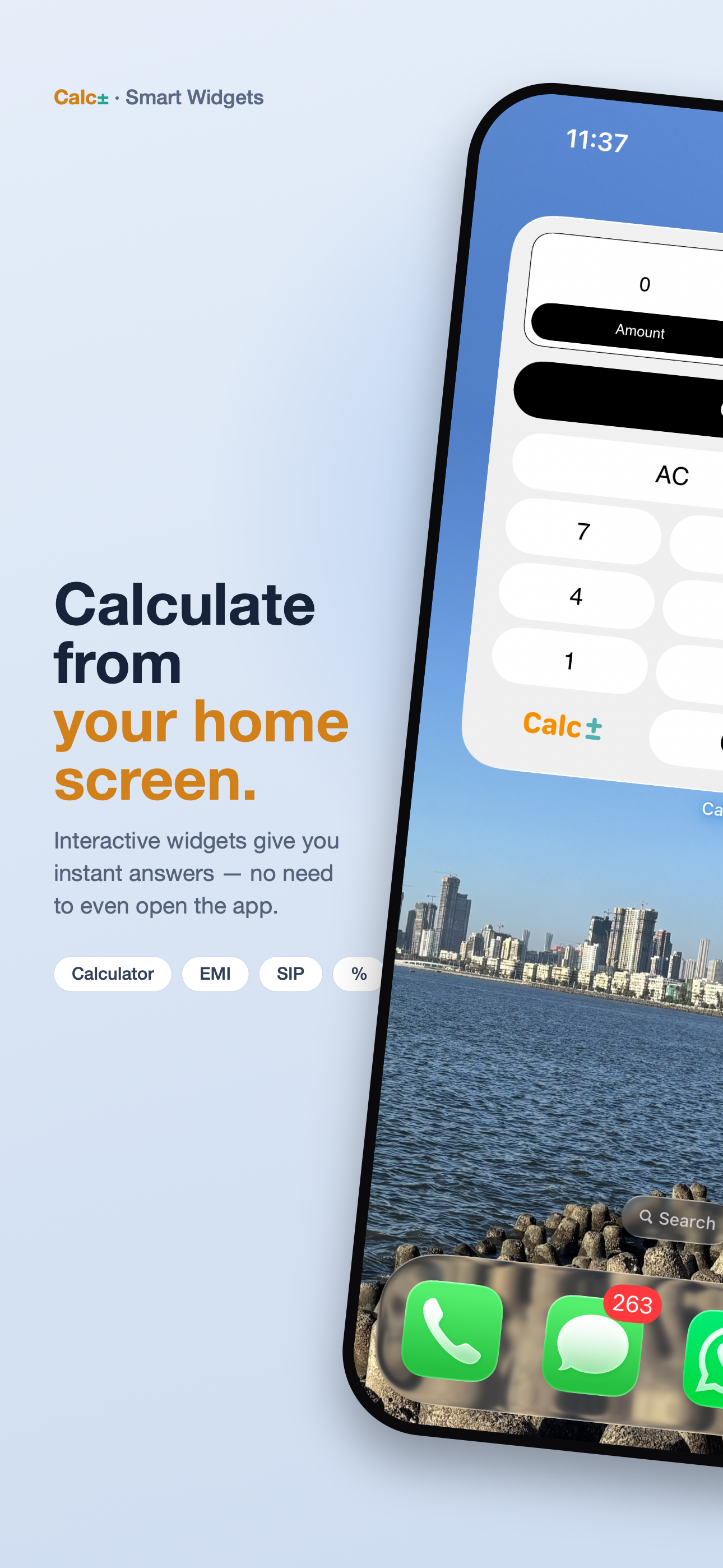 Calc ± Smart Widgets mobile screen 7